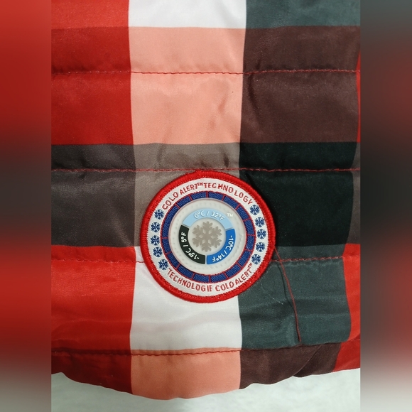 LuvGear Red & White Checker, Thick Lined Puppy/Dog Coat/Jacket, Size S/P - Picture 4 of 6